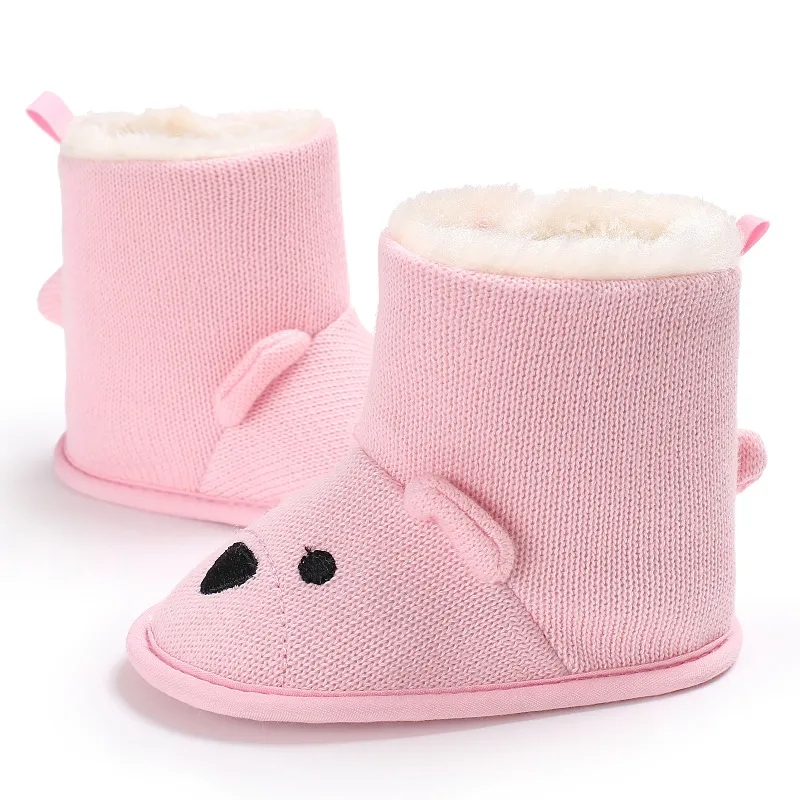 Infant Winter Baby Toddler Newborn Cute Cartoon Bear Shoes Cutefeet Girls Boys Little Kid First Walkers Snow Boots_desvips.com