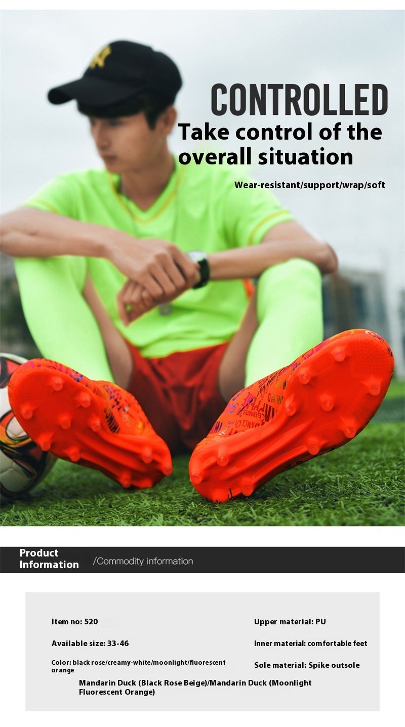 mit langen hohe Erwachsene, modisch, atmungsaktiv, geschredderte Spikes, Fußballschuhe für Herren, große Größe_voghion.com