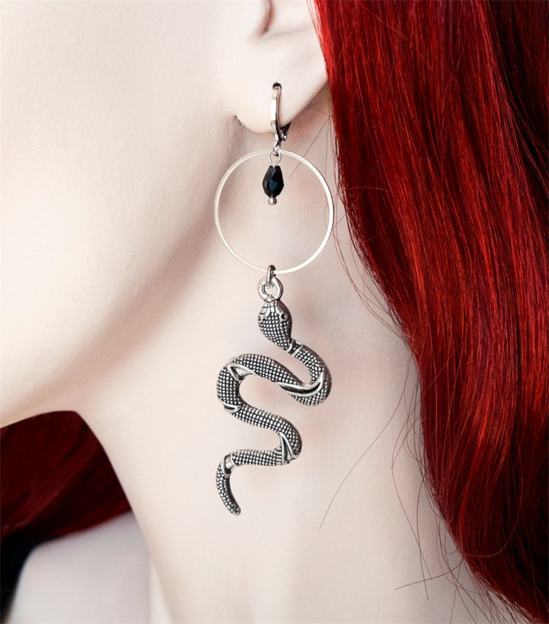 Overdreven serpentijn koele donkere stijl oorbellen Boutique oorbellen_voghion.com