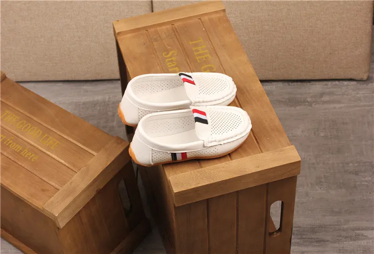 Kinder PU Leder Jugend Casual Style Weiche Bequeme Halbschuhe Schlupfschuhe Kleinkinder Schuhe Größe 21 - 36_voghion.com
