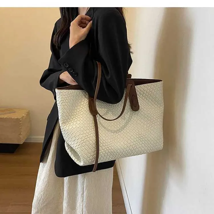 Borse a mano di grande capacità per le donne 2023 inverno PU pelle tendenza moda borsa a tracolla laterale vintage shopper shopping ufficio_voghion.com