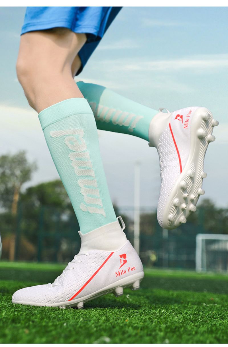 Fußballstollen Outdoor Herren Fußball Anti-Rutsch-Verschleißfeste Trainingsschuhe Lange Spikes Knöchelspiel-Turnschuhe Futsal_voghion.com
