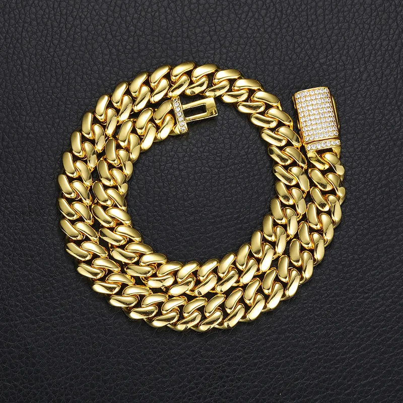 12mm-20mm Hip Hop Schwere große Miami Cuban K Kette Herren Halskette Echt vergoldet TopBg 5A Zirkon Verschluss Herrenschmuck_voghion.com