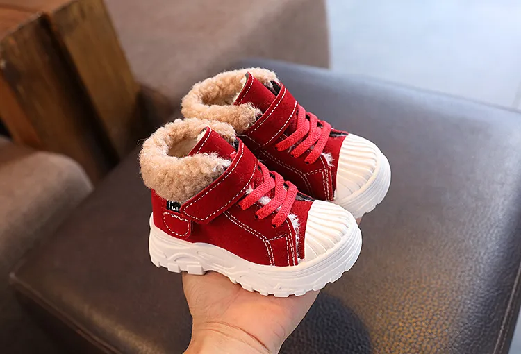 Botas cálidas de invierno para niños, nuevas, gruesas, de algodón, impermeables, cortas, Happysteps, para bebés y niñas, talla EE. UU._voghion.com