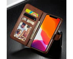 EVERLAB Leder-Brieftaschen-Flip-Case mit Kartenhalter und Ständer für iPhone 12 Mini (Braun)_voghion.com