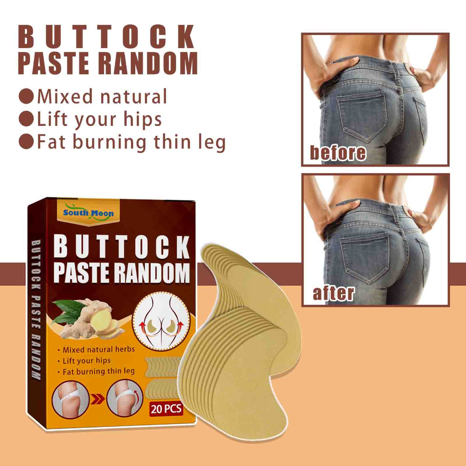 South Moon lifting firming beautiful patch, shaping buttock lines and plump buttocks patch_voghion.com