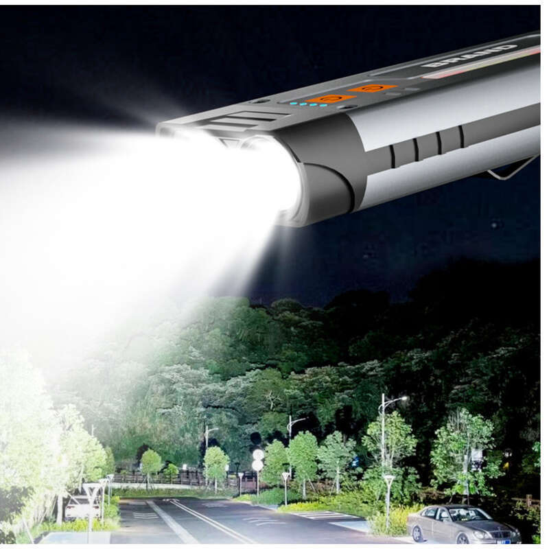 Multifunktionell Beliichtungstaschenlampe, Outdoor Campingzeltluucht, USB Opluedung, Duebelschalter Noutfalltaschenlampe fir_voghion.com