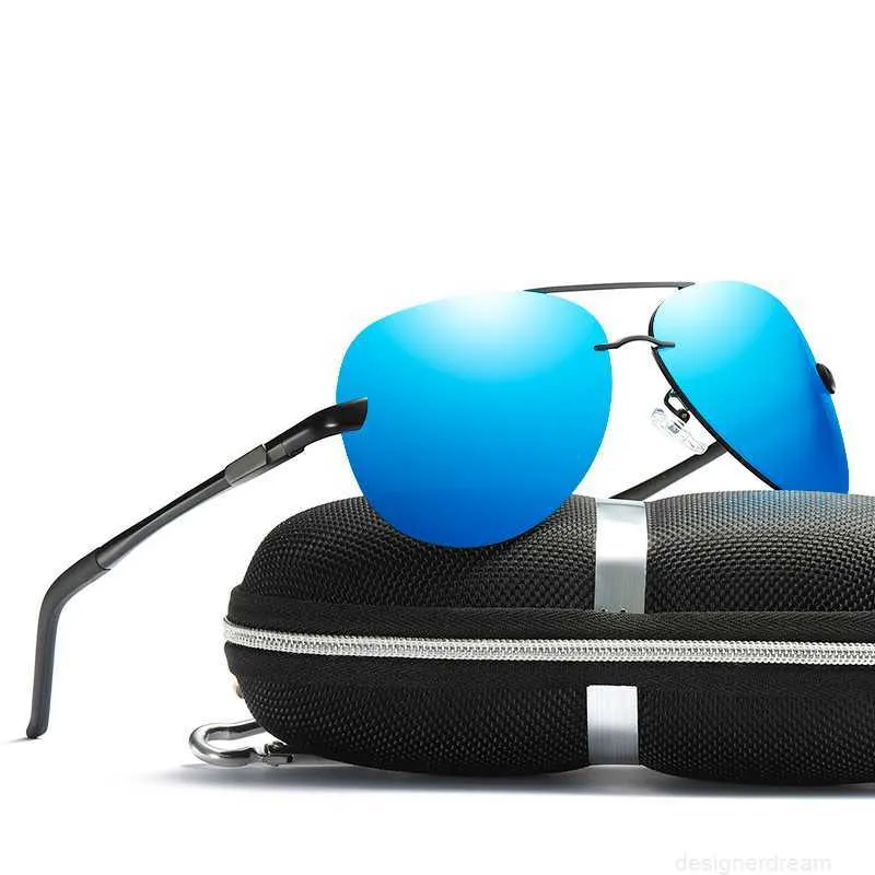 Designer Nieuwe Gepolariseerde Heren Klassieke Rijden Zonnebril Metalen Frame Spiegel Lens Zonnebril Heren Dames 545Y_voghion.com