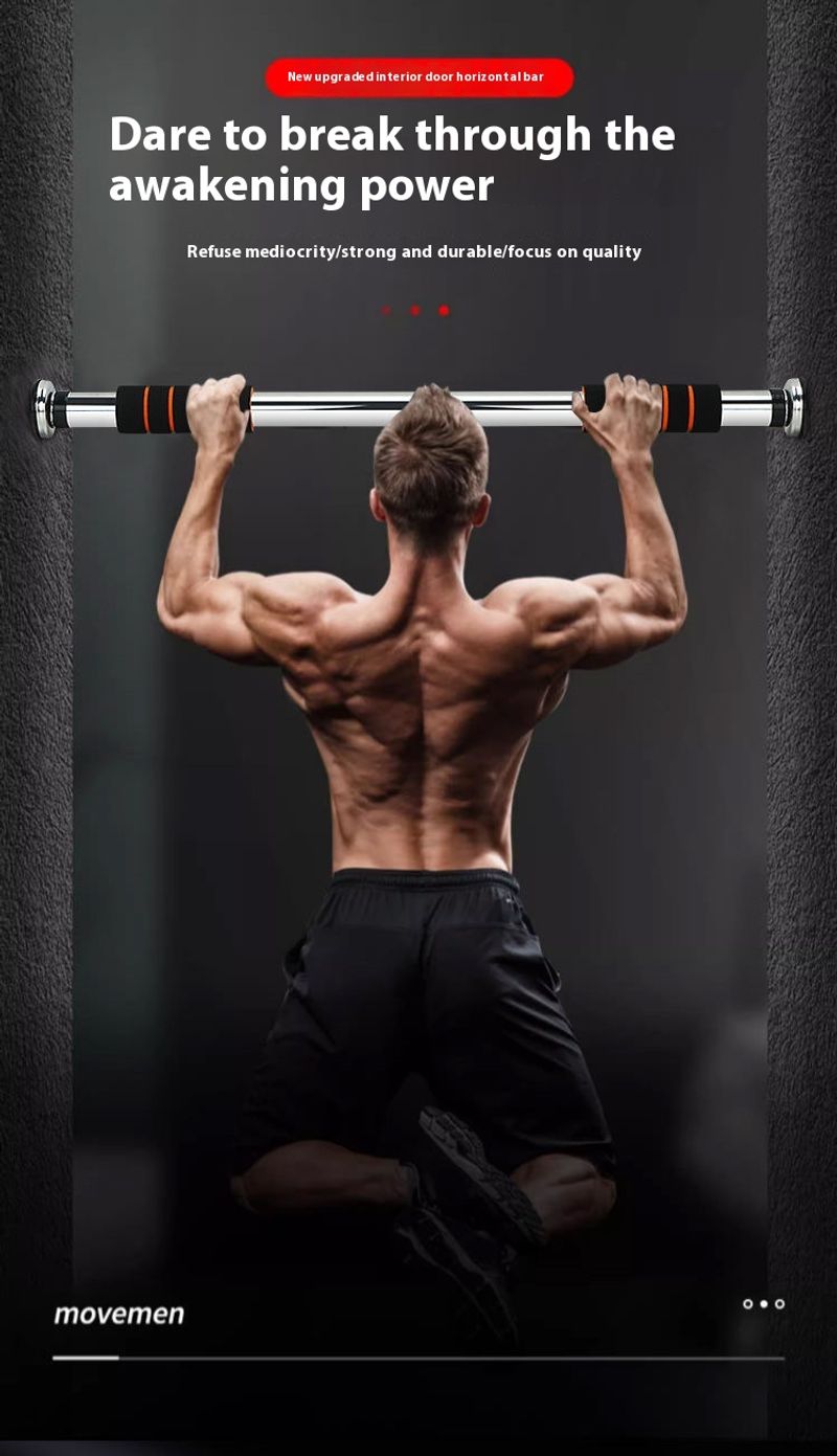 Horizontal indoor door frame slip and anti falg pull up upward household horizontal bar non punching sports fiess_voghion.com