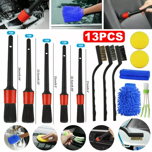 Kit de brosses de detailing pour nettoyage auto et accessoires_voghion.com