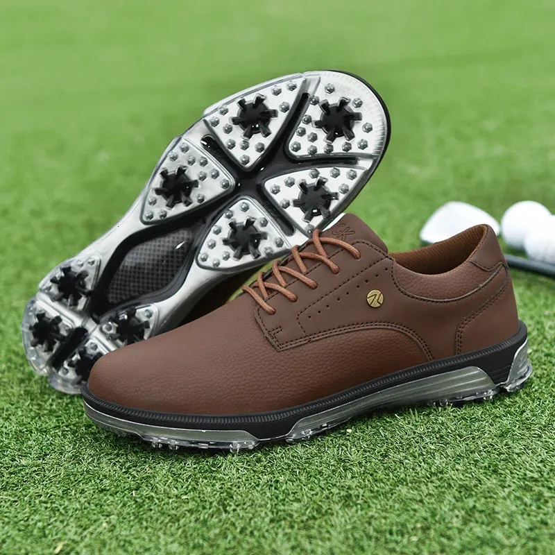 Αδιάβροχα παπούτσια Golfer Sport Man Ankle Golf Sneaker Είδη παπουτσιών γκολφ Παπούτσια γκολφ Αντιολισθητικά άνετα παπούτσια για περπάτημα μαύρο 240_voghion.com