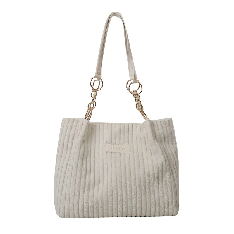Borse a tracolla in velluto a coste per donna, 2023, nuove borse alla moda coreane, grandi, in tessuto di cotone, da donna, tote shopper_voghion.com