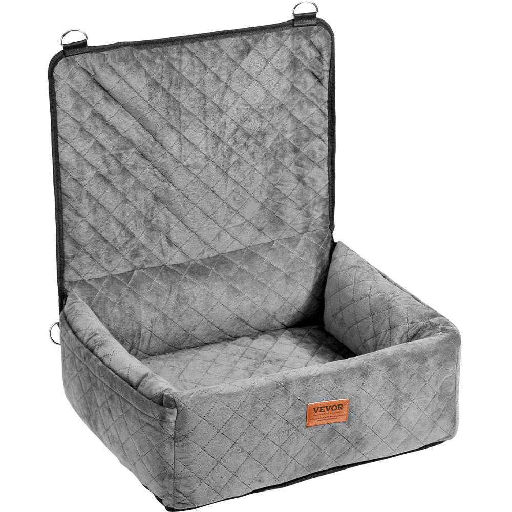 Dog Booster Car Seat Pet Car Seat For Small Medium Dog Up To 40 Lbs Gray_voghion.com