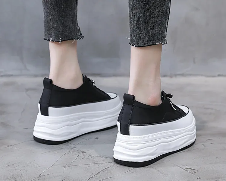 7cm rindsleder vulkanisierte plattform keilförmigen versteckte schnürsenkel schnürsenkel erhöhen lässige mode sport frauen_voghion.com