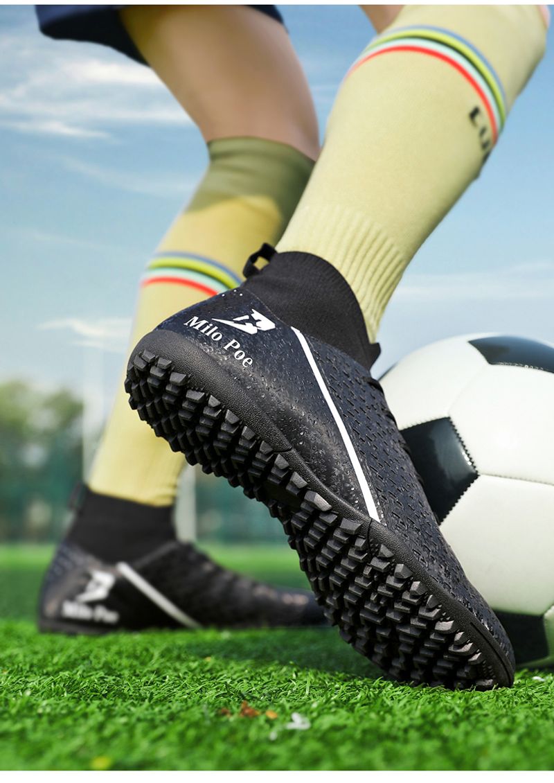 Fußballstollen Outdoor Herren Fußball Anti-Rutsch-Verschleißfeste Trainingsschuhe Lange Spikes Knöchelspiel-Turnschuhe Futsal_voghion.com