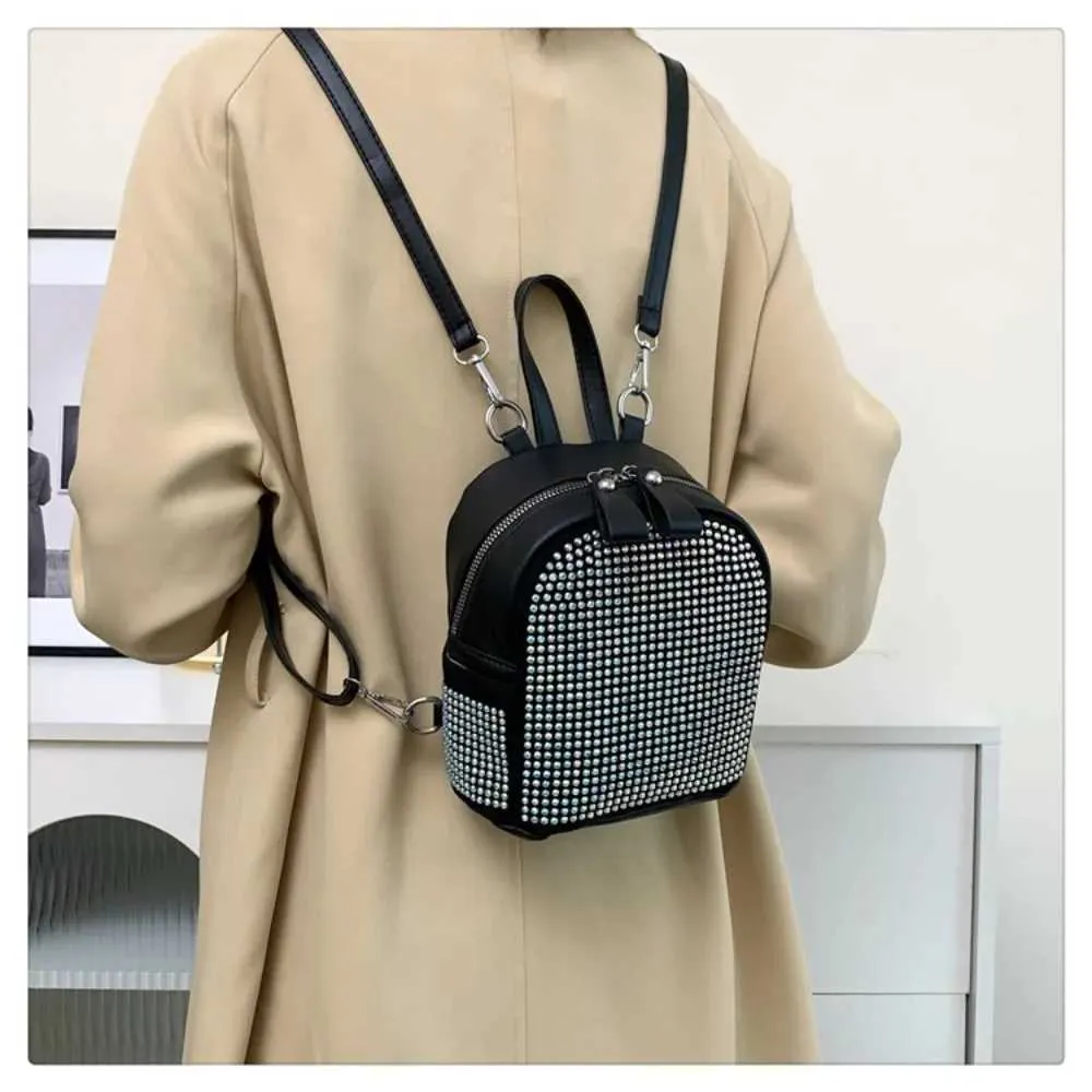 Zaino da donna in PU, piccolo, per ragazze adolescenti, alla moda, per il tempo libero, con cerniera, borsa a tracolla, zaino ad alta capacità, per donne, mini scuola_voghion.com