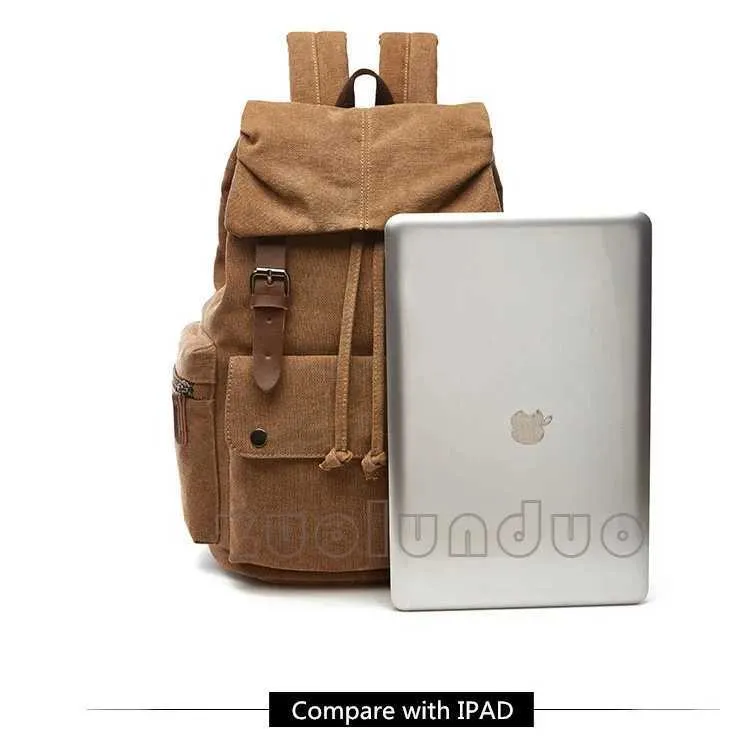 Vintage lõuendiga sülearvuti seljakott meestele Mochila Feminina mood vargusvastane naiste reisiseljakott kooli seljakott C241031_voghion.com