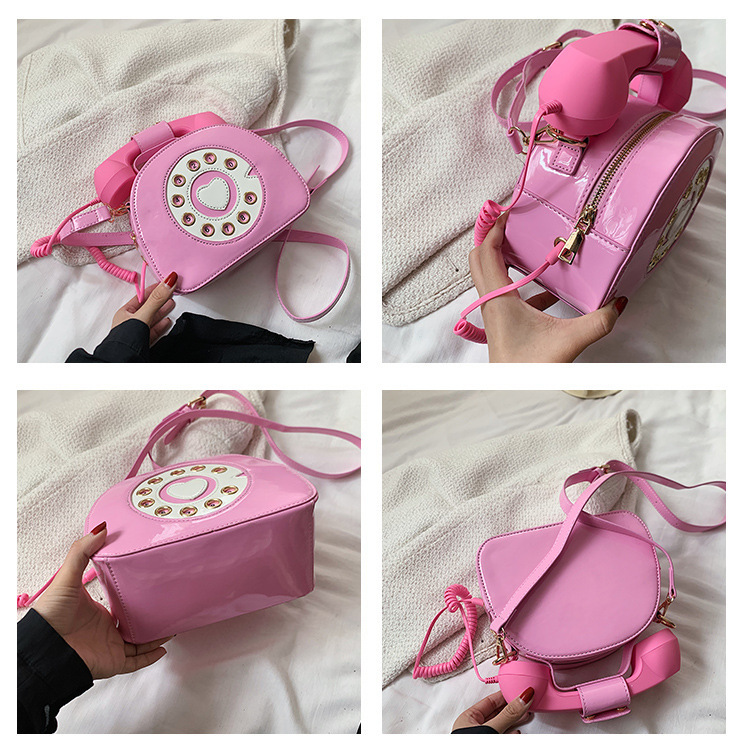 Femmes élégantes en forme de téléphone bandoulière en cuir PU sac à bandoulière femme sac à main décontracté Shopping rue cartable d'école_voghion.com