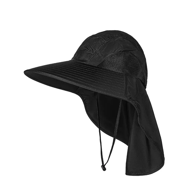 Recién llegados, protector solar de ala grande de verano, anti-UV, para trabajadores al aire libre, protección facial completa, protección para el cuello, sombrero de pescador para hombres y mujeres, sombrilla_voghion.com