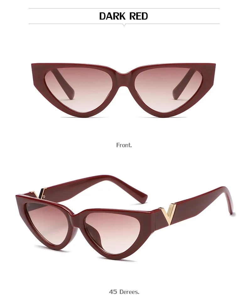 Mode cat eye frauen kleine rahmen V förmigen gold dekoration Schwarz weiß zebra gestreiften persönlichkeit party laufsteg charme Die_voghion.com