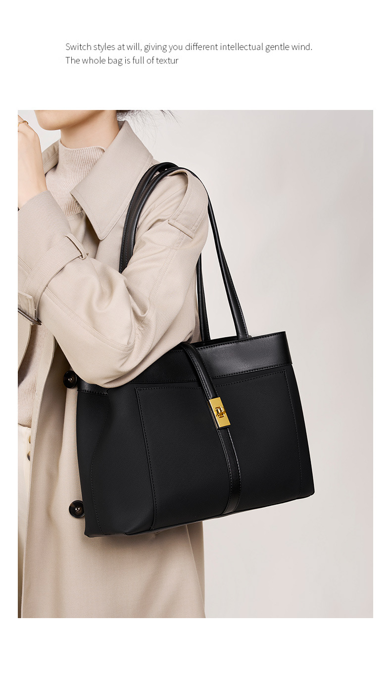 Women's Shoulder Tote Bag, Versatile Cowhide Commuter Handbag_voghion.com
