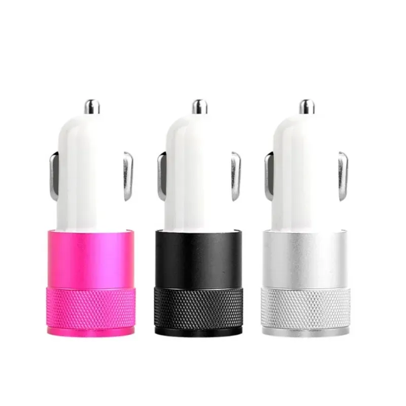 Adattatore per auto con ricarica rapida portatile in metallo a doppia porta USB-A e USB-C da 38 W e 3,1 A PD per iPhone 16, 15, 14, 13, 12 e 11 Pro._voghion.com