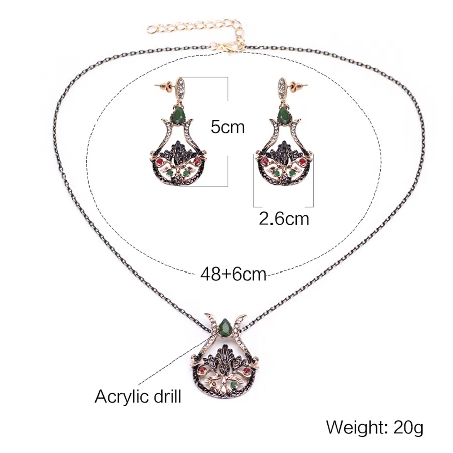 Collane con ciondolo 2023 Gioielli di moda coreana Catena lunga Cristallo Strass Vaso di fiori Collana Orecchini Set per le donne_voghion.com