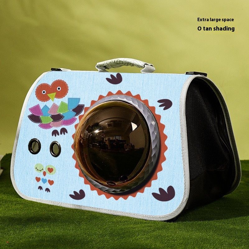 Neue Katzen- Hundetasche mit großem Platz, transparent bequem zum Ausgehen, faltbare und tragbare Hand-Haustiertasche_voghion.com