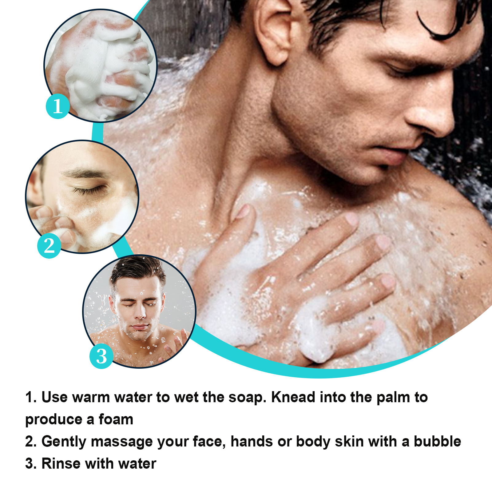EELHOE Aurora Purifying Mite-Removing Soap, Deep Cleansing Facial Body Skin Fade Acne Print Multi-Effect Cleansing Soap_voghion.com