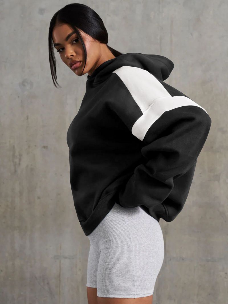 Women's Clothing contrast color drop shoulder high-end_voghion.com