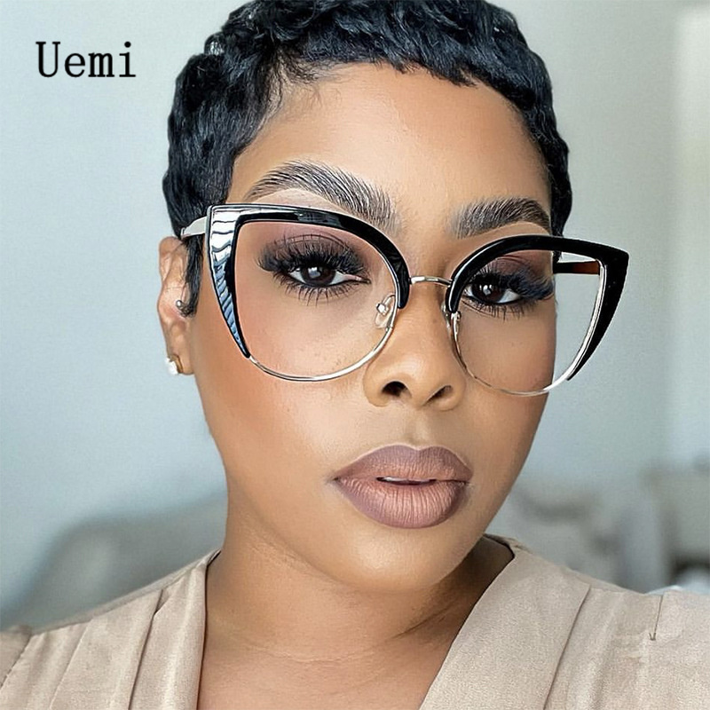 Fashion New Retro Anti Blue Light Cat Eye Women Glasses Fashion Trending Metal Frame Clear Lens Reading Female Eyewear Wholesale