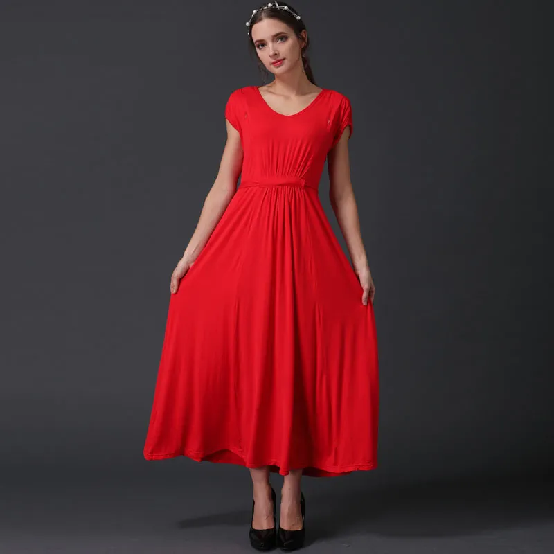 Emotion Moms 2024 Spring Summer Maternity Clothes Dress Casual Sexy V Neck For Pregnant Women LJ201114_voghion.com
