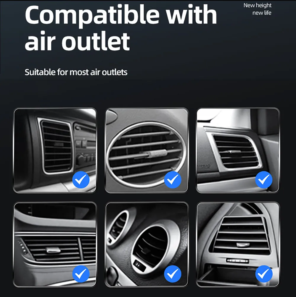S11 10W Qi Wireless Charging Stand Charger Auto Infrared Sensor LED Mobile Phone Holder In Car Mount Air Vent_voghion.com