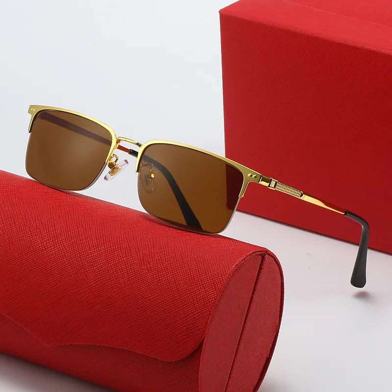 metal Frame Rectangle Eyeglass Gentlemens Business Men Half-frame Diaosi Sunglasses Can Be Matched With Myopia Optical_voghion.com