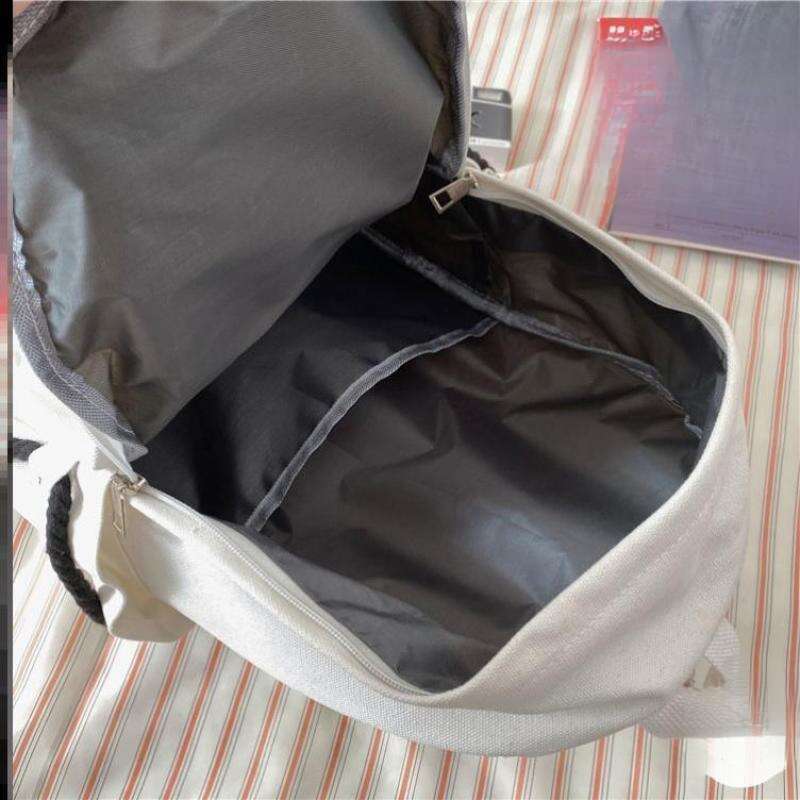 Koreanische Ins Arbeitskleidung Mädchen Student Canvas Rucksäcke_voghion.com