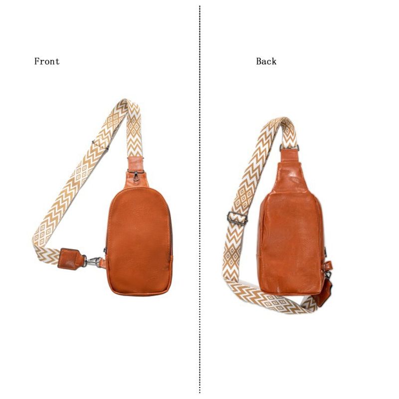 Zaino con tracolla retrò da donna avanzato, borsa a tracolla in pelle PU, borsa da petto multifunzionale per esterni_voghion.com