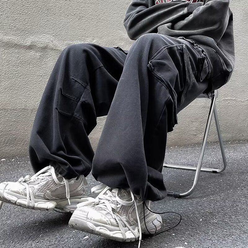 Calça cargo masculina estilo americano estilo vibe, estilo cargo ..._voghion.com