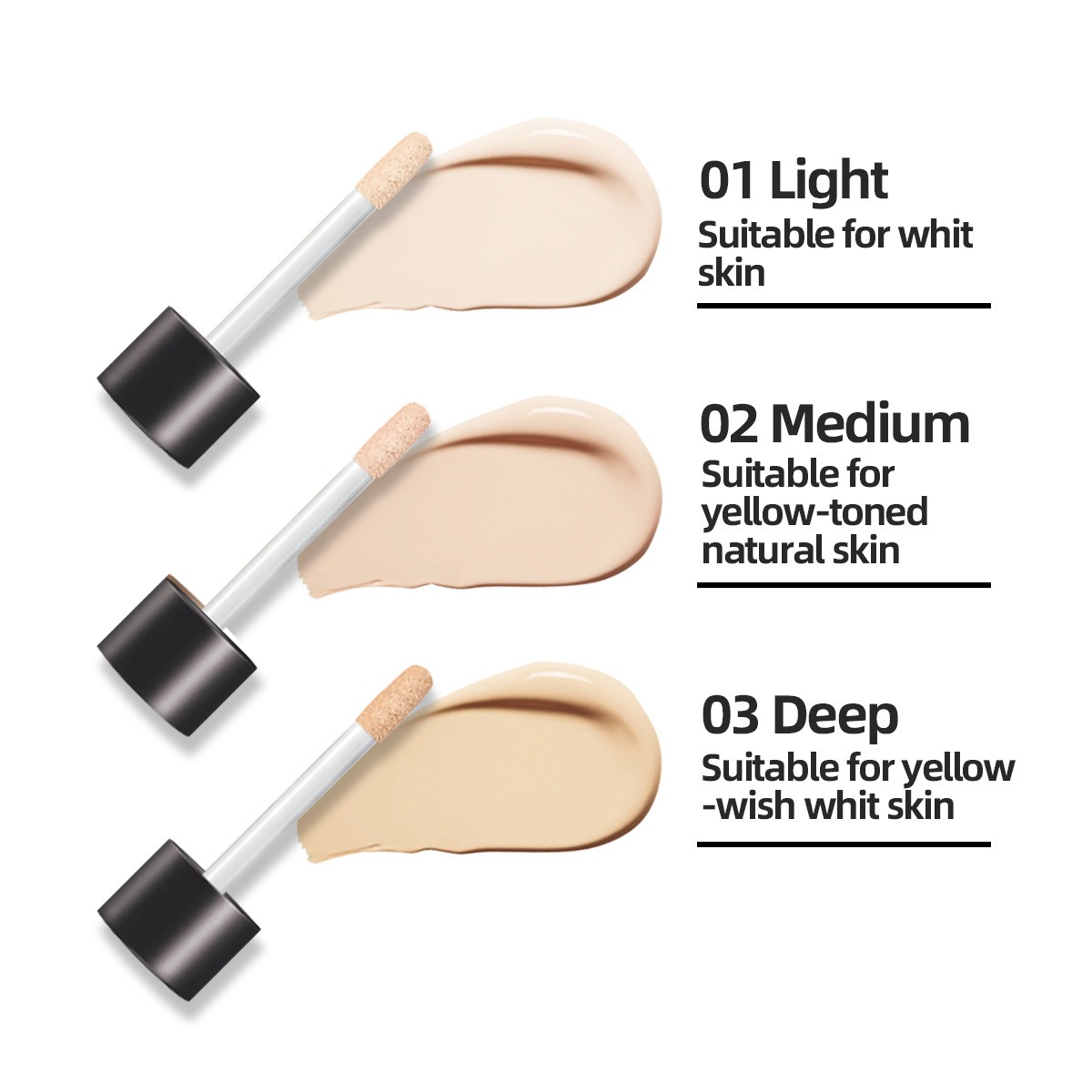 Matte Liquid Concealer Foundation Cream Makeup Waterproof Lasting Full Coverage Acne Spot Scars Dark Circles Face Base_voghion.com