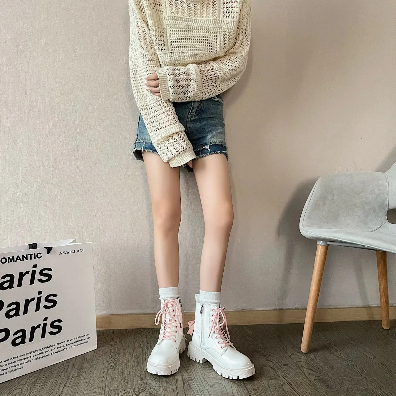 Platforms Boots Womens Cheap Female Boot Winter Booty Woman Trend Military Tacticals Western Platform New Shoes 240620_voghion.com