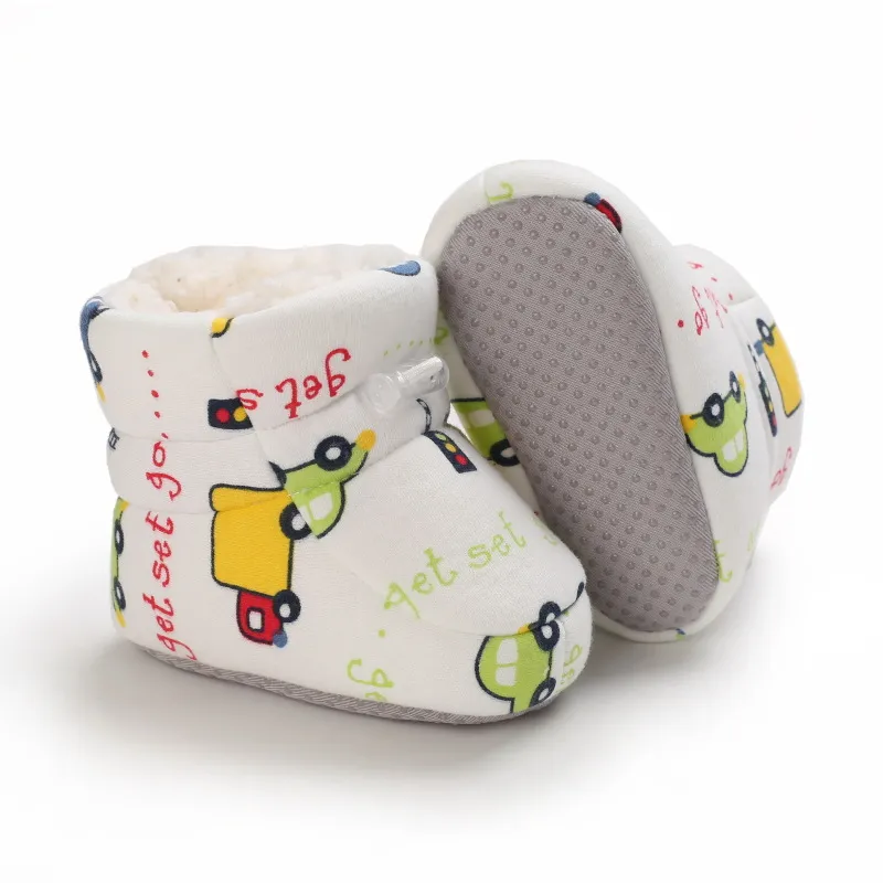Bebê antiderrapante recém-nascido criança sapatos inverno infantil enfant algodão neve multicolorido desenho animado pequeno cutefeet crianças botas 0-18_voghion.com