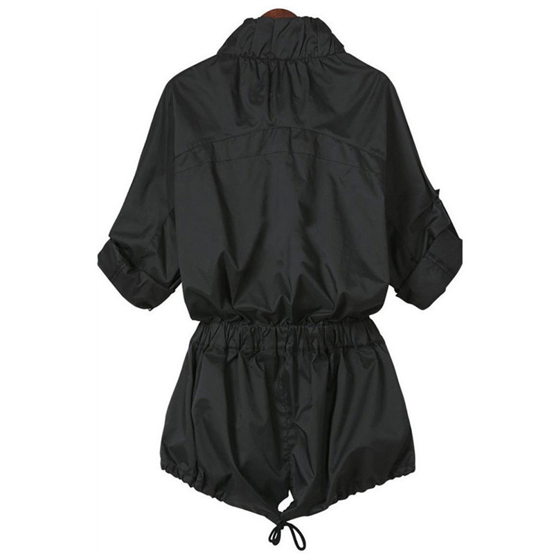 Fat mm Sport-Stil, groß, lässig, mittellang, langärmelig, hoher Halsausschnitt, Taille, langärmelig, für Damen, JR9503_voghion.com