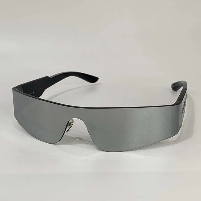 Luxury Designer Men's Sunglasses Rectangular Black Silver Frame_voghion.com