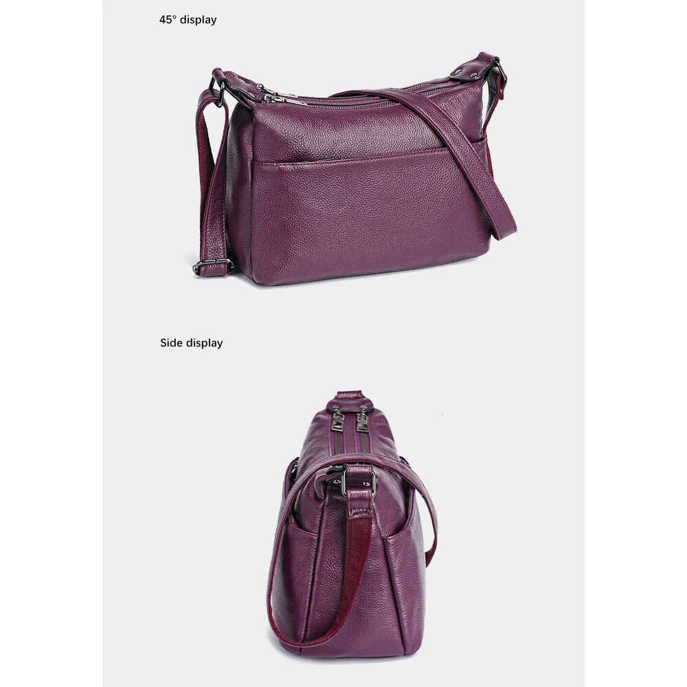 Borsa a tracolla elegante in pelle viola per donna borsa spalla_voghion.com