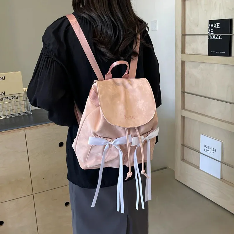 Leftside Damen Rucksack Aus Kunstleder, Kleiner Koreanischer Y2k Stil_voghion.com