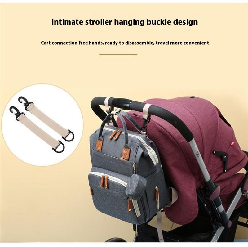 Neue tragbare Wickeltasche für Mutter und Baby mit großem Fassungsvermögen, kann als Umhängetasche bedruckt werden_voghion.com