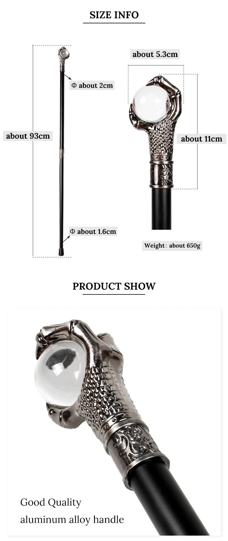 93cm for Man Party Decorative Walking Men Fashion Elegant Hand Cane_voghion.com