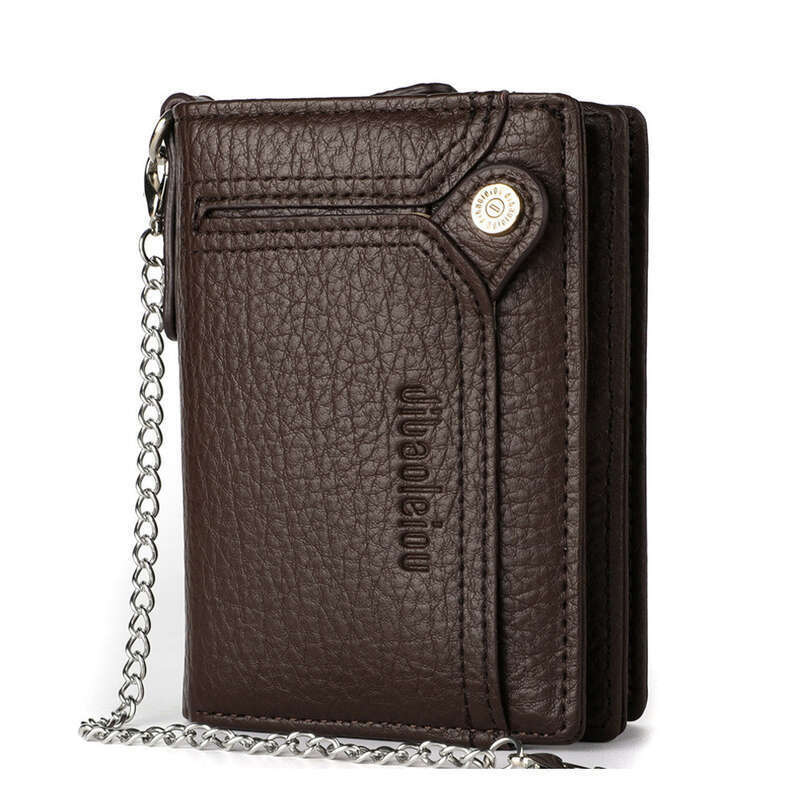 Neu Anti-Diebstahl Kette Geld Clip Führerschein Karte Brieftasche Männer Edition_voghion.com