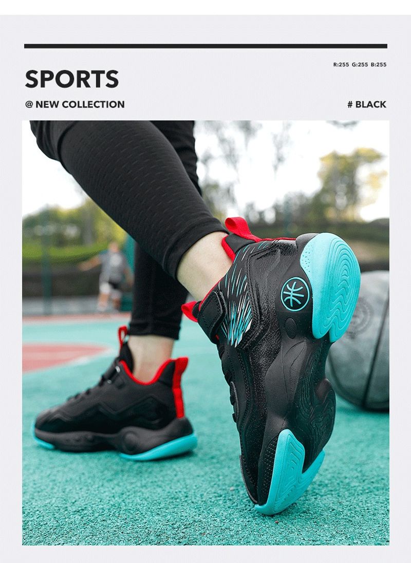 Boys' youth professional sneakers summer new children's sports basketball shoes_voghion.com