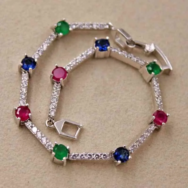 Jewelry Accessories Fashion Bracelets for Women Wedding Anniversary Birthday Gift Gold Color Red Green Zircon_voghion.com