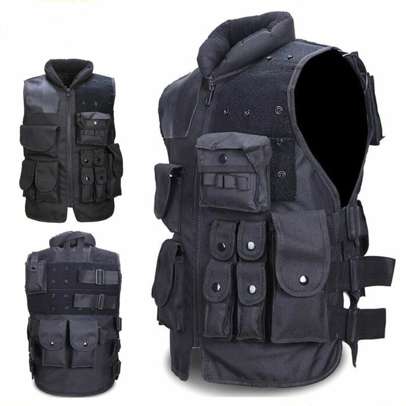 Entrenamiento militar al aire libre CS Multi-bolsillo táctico Molle Airsof Comba Armor Hombres Huning Painball Seguridad policial_voghion.com